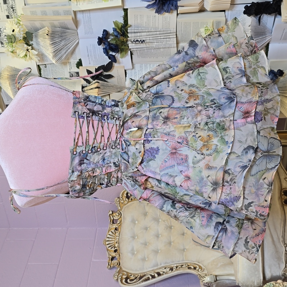 Selkie Sold Out The Butterfly Botanics Shakespeare Dress XS Multicolor - Picture 6 of 15